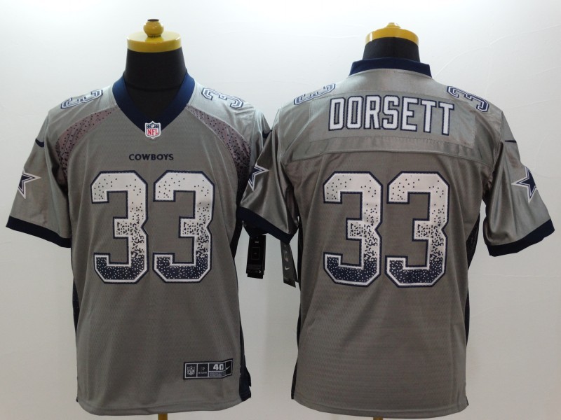 Dallas Cowboys 33 Dorsett Drift Fashion Grey Nike Elite Jerseys
